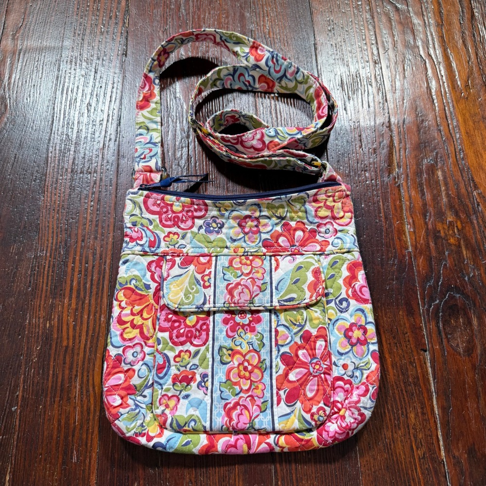 Vera Bradley Crossbody Bag Hope Garden Purse English Rose Quilted Floral
